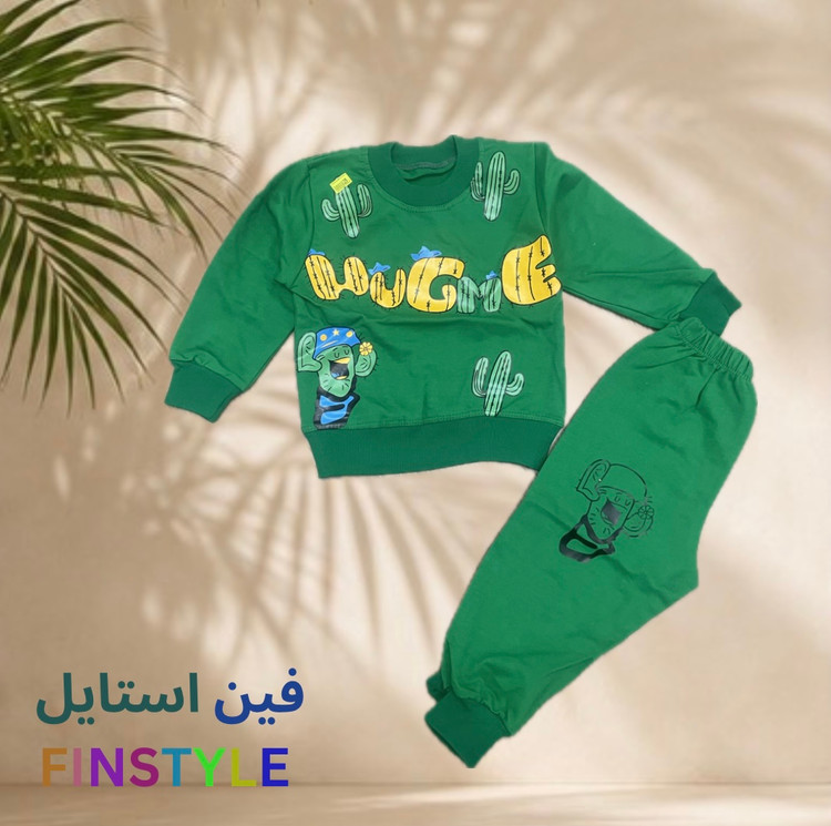 ست بلوز و شلوار طرح کاکتوس