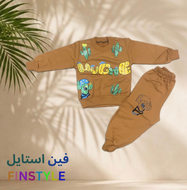 ست بلوز و شلوار طرح کاکتوس