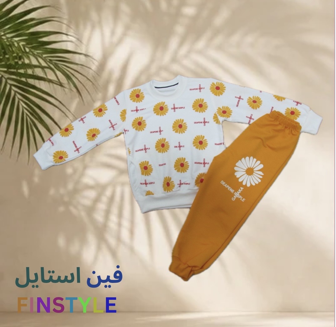 ست بلوز و شلوار طرح گل بابونه