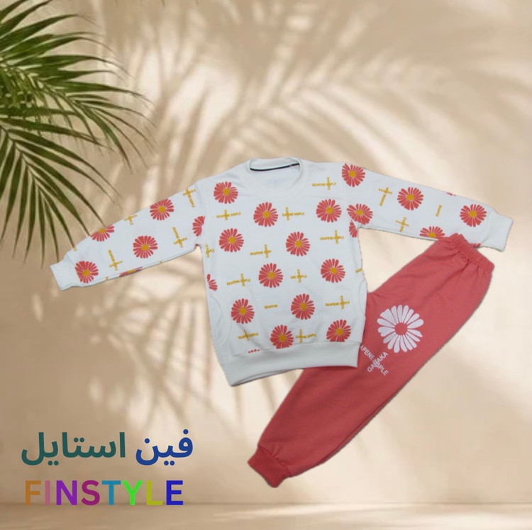 ست بلوز و شلوار طرح گل بابونه