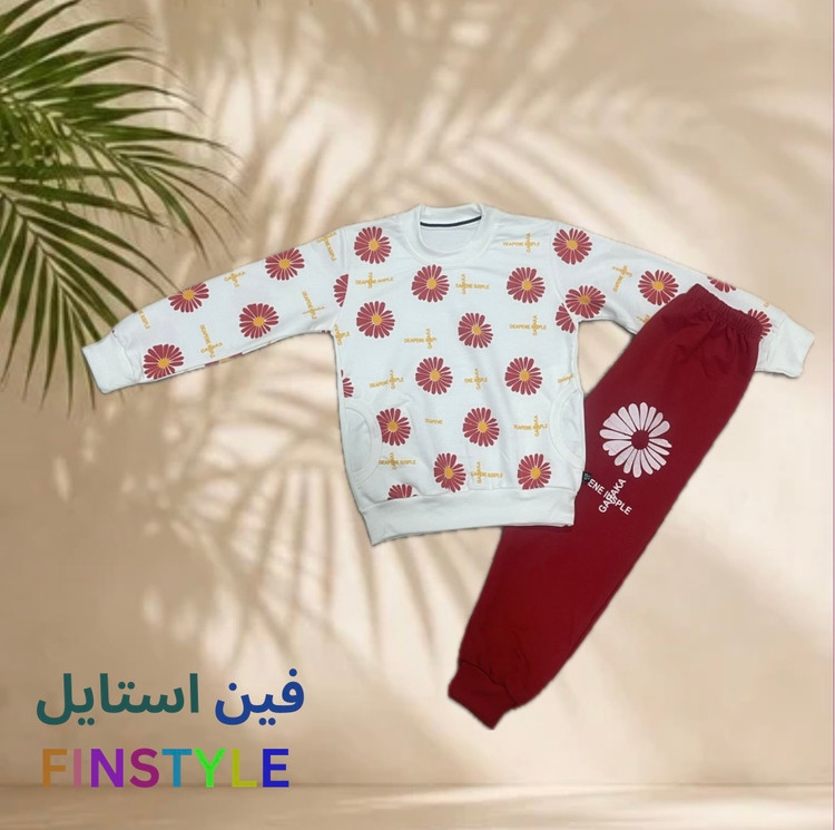 ست بلوز و شلوار طرح گل بابونه